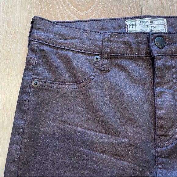 Free People Purple Glitter Skinny Jean - Picture 6 of 15